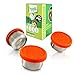 Vivykitchen Dipping Sauce Containers Set - 3 x 3.4oz Stainless Steel Snack Containers with Food-Grade Silicone Lids - Leak-Proof and Reusable - Also Suitable for Baby, Toddler, Kid Food