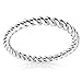 10K White/Yellow/Rose Gold 2MM Eternity Rope Wedding Band Ring