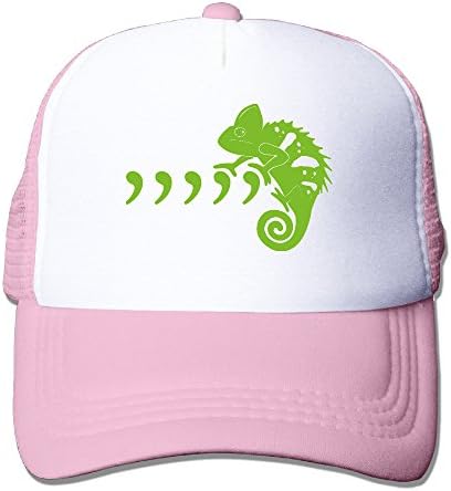 MOMAMU Green Cool Chameleon Summer Caps One Size Fit All Pink