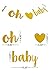 EasyPartyTime OhBaby Shower Decorations: One Strung Banner, 9pcs Balloon Set(Gold, Confetti, White) & Monthly Milestone Photo Banner for Newborn, Pregnancy Announcement & One Year Old Celebration
