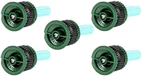 Rain Bird Nozzle for he or Vans 15 Mile Remote Static Sprinkler e.g. Work Heavy Duty Black 3.3 M to 4.6 m, Water Saving, 5 pieces (8 he-van, Green)