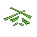 Walleva Green Earsocks and Nose Pads for Oakley Flak Jacket/Flak Jacket XLJ Sunglasses