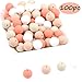 Baby Love Home Baby Silicone Teether Beads 100pcs 12mm DIY Jewelry Can Chew Beige Series Nursing Necklace Accessories