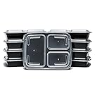 JLY Canada 3 Compartment Stackable Meal Prep Food Storage Containers (33oz, 10 pack)