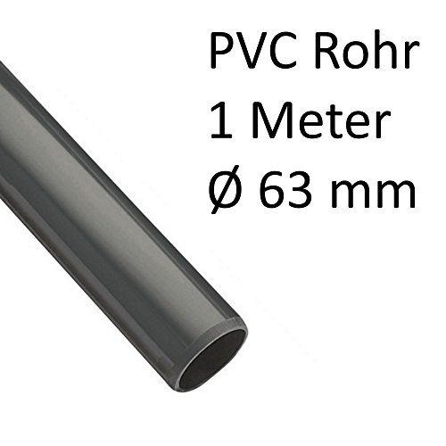 Original EXCOLO PVC Rohr (B-Ware) ohne Rohrmuffe Ø63mm ohne Winkel, Kniestück, Muffen, T-Stück, Kappen Fittings (1m Rohr… – Bild 3