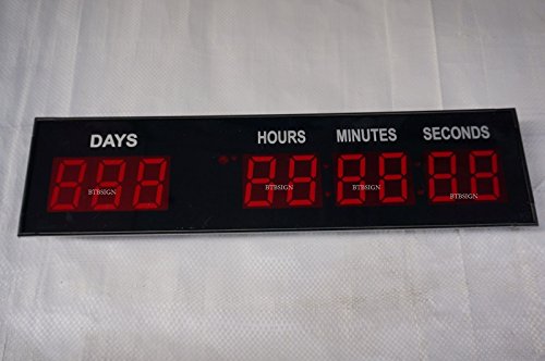 BTBSIGN 1.8'' LED Large Digital Countdown Clock Event Timer with Remote and Buttons - Thumbnail 2