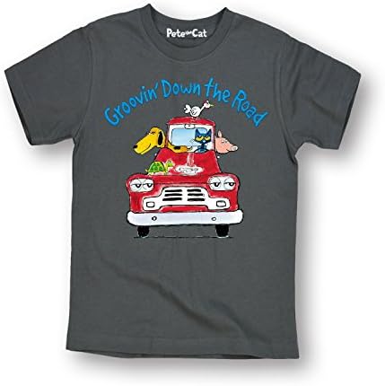 Air Waves Pete The Cat Groovin Down The Road Toddler - Toddler Short Sleeve Tee Shirt