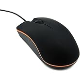 Guiheng Wired mini Mouse, USB Wired Computer Mice for Right or Left Hand, Ergonomic Computer Mouse with Durable Clicks for PC, Computer, Laptop, Desktop, Chromebook, Notebook, Mac (Black)