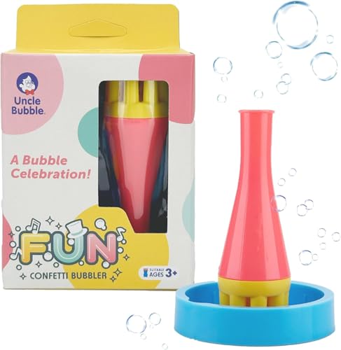 Uncle Bubble Mini Bubble Blower, Pink for Toddlers & Kids