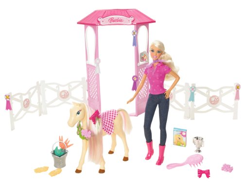 BARBIE Groom & Glam Doll & Stable