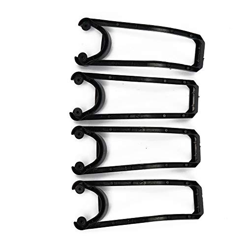 Aircraft Accessories-Propellers Blades Guards Landing Skids for Eachine E58 RC Quadcopter,Drone Parts (4 Paddle + 2 Tripod + 4 Protection ring) (Black)