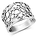 Mimi 925 Sterling Silver Wide Band Geometric Ring