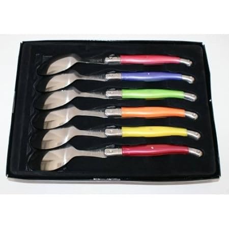 Laguiole I7211P6-NT Kasten mit 6 Suppenlöffeln in 6 Pastellfarben