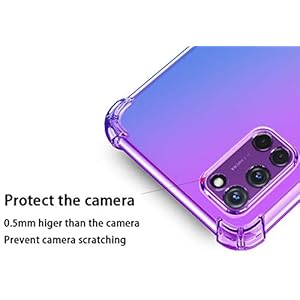 HAOTIAN Cover per Oppo A52/A72/A92 Cover, Custodia in TPU a Gradiente Colori, [Rinforzare la con Quattro Angoli… - immagine 6