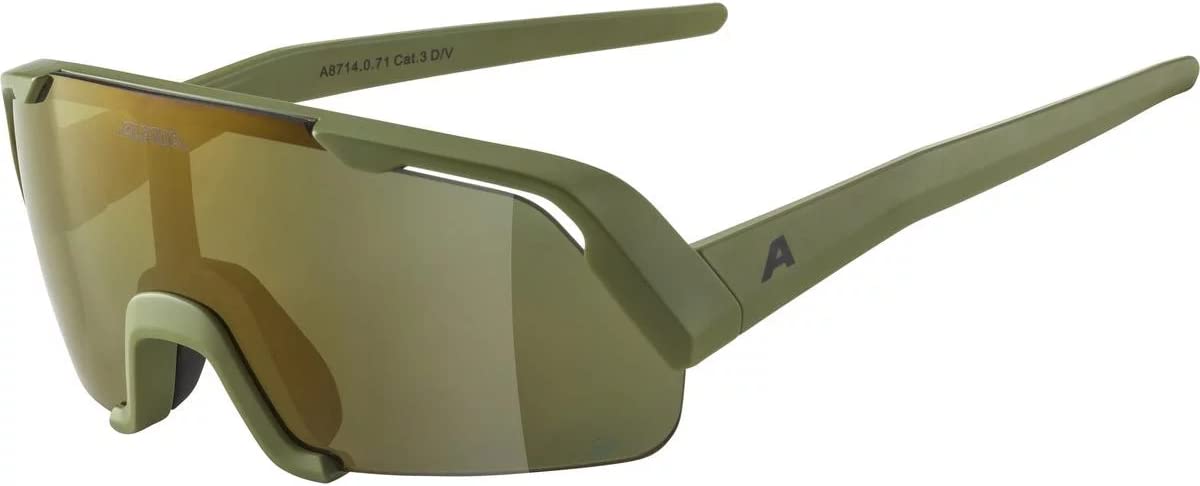 ALPINA Unisex - Children, ROCKET YOUTH Q-LITE sports glasses, olive matt/bronce, One Size