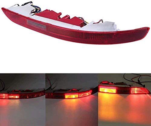 image for Qiilu Rear Right Side Lower Bumper Red Reverse Tail Light Fog Lamp for