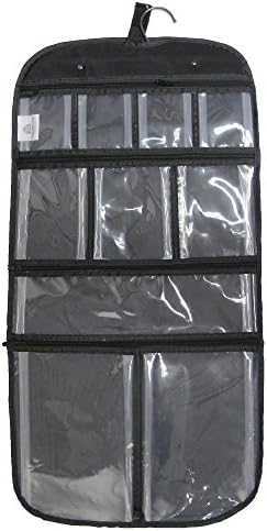 Household Essentials 06910 Hanging Toiletry Travel Bag for Men and Women - Store Travel Accessories, Jewelry, and Cosmetics - Black 1 Household Essentials 06910 Hanging Toiletry Travel Bag for Men and Women - Store Travel Accessories, Jewelry, and Cosmetics - Black