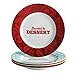 Cake Boss Serveware 4-Piece Porcelain Dessert Plate Set, 