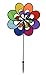 In the Breeze Spectrum Double Windee Wheelz - Ground Stake Included - Colorful Flower Spinner for Your Yard and Garden,2723