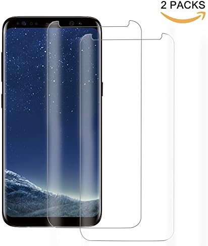 Galaxy S8 Screen Protector Full Screen Coverage HD Clear Anti-Bubble Anti-Scratch Tempered Glass Screen Protector for Samsung Galaxy S8[ 2-Pack,Case Friendly]