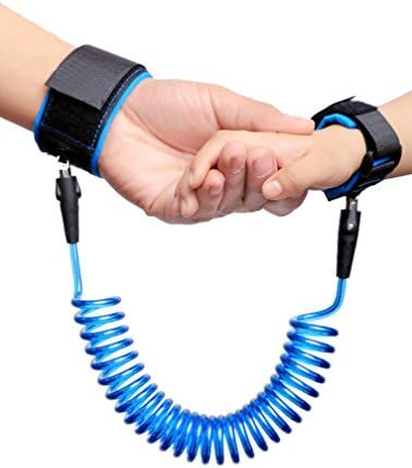 Anti Lost Wrist link,iFoxtek Safety Velcro Wrist Link for Toddlers Babies & Kids (blue)