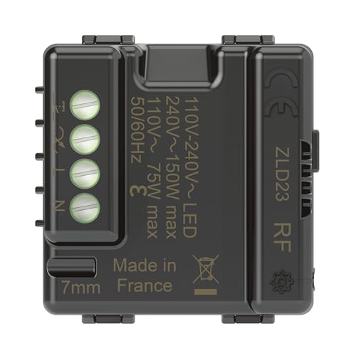 LEGRAND, With Netatmo on/off 150 W micro module for switch series (e.g. Valena, Niloe), smart light control, with dimmer, Smart Home, 064899