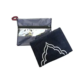 Safri,Prayer Mat Full Travel Prayer Mat, Pocket Friendly Prayer Mat/Pouch Packing Velvet Prayer Mat/ (Random Colour)