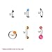 BodyJ4You 120PC Body Piercing Jewelry Aftercare Dead Sea Salt 14G 16G Belly Ring Tongue Nose Tragus Lip Eyebrow Steel