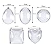 JPSOR 50pcs Glass Cabochons Clear Dome Tiles (Round, Oval, Square, Teardrop, Heart-shape) for Jewelry Making