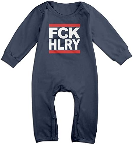 F#ck Hillary Anti Hillary Navy Cotton Baby Girl Bodysuit