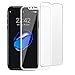 iPhone X Tempered Glass Screen Protector-SZQM (2 PACK)9H hardness 3D Touch Compatible Best Glass for iphone x/iphone 10(WHITE EDGE)