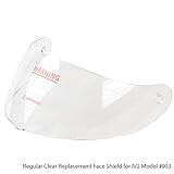 Clear Anti-Scratch (Regular Clear) Replacement Motorcycle Helmet Visor Face Shield for IV2 Helmets Model #953