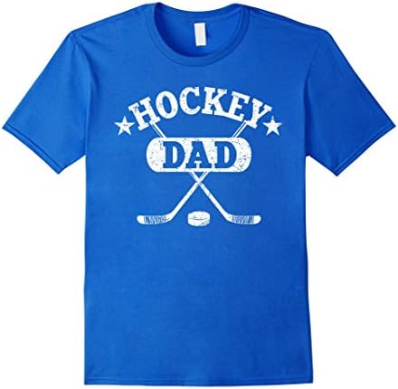 Men's Hockey Dad Shirt: Proud Ice Hockey Father Gift T-Shirt 2XL Royal Blue