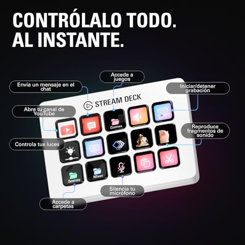 Stream Deck MK.2 White, controlador de estudio