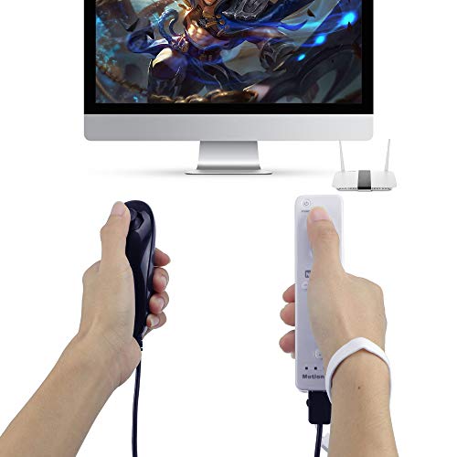 VIPITH Black Nunchuck Controller for Nintendo Wii Video Game Pack of 2
