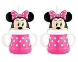Minnie 10 Ounce Straw Character Cup, 2 Pack