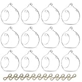 Sziqiqi 12Pcs 80MM Hanging Tealight Holder Glass Globes Terrarium Wedding Candle Holder Candlestick