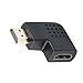 HDMI Right Angle Adapter, Anbear HDMI Port 90 Degree & 270 Degree Saver Adapter (Male to Female),2Pack