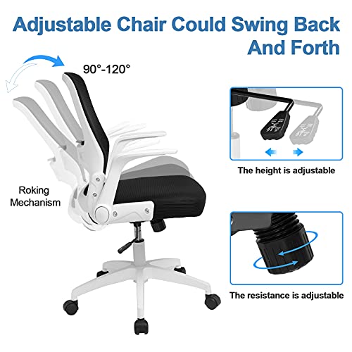 ComHoma Ergonomic Office Chair Desk Chair Swivel Mid Back Modern