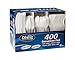 Disposable Plasticware Combo Set, White - 400 Count Cutlery - Fork, Knife, Spoon, and Teaspoon - Dining Collection