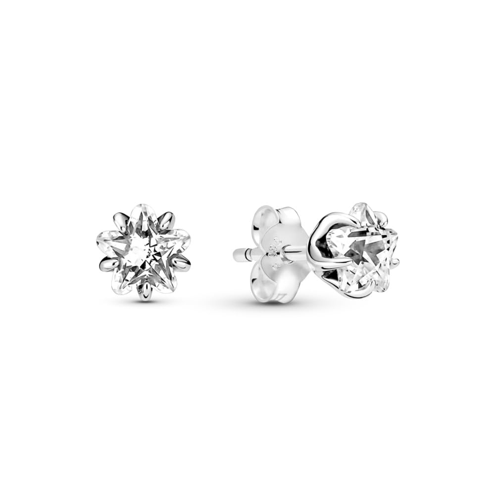 Pandora Celestial Sparkling Star Stud Earrings - Sterling Silver & Cubic Zirconia Earrings - Gift for Her - No Box