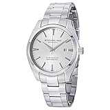 Stuhrling Original Men's 414.33112 Classic Ascot Prime Swiss Quartz Date Silver Dial Bracelet Watch