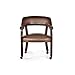 Steve Silver Company Tournament Casters Captains Chair, 25D x 25W x 31H in, Brown