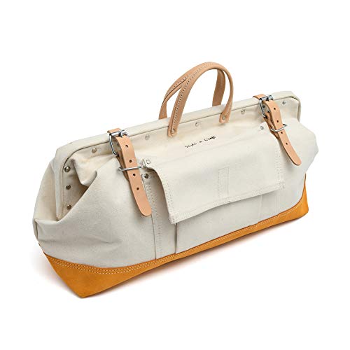 Style n Craft 97516 20" Mason's Tool Bag in Canvas/Suede Leather Combination - Thumbnail 6