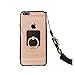 Anti-Drop Protection Shell Case with Adjustable Detachable Neck Lanyard Hanging Neck Strap Lanyard and Ring Holder for iPhone (Black for iPhone 7 Plus)