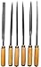 6 Piece Needle Files in 6 Shapes, Smooth Wooden Handles
