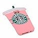 Galaxy S7 Edge Case, MC Fashion 3D Coffee in Pink Protective Silicone Phone Case for Samsung Galaxy S7 Edge (Coffee Cup-Pink)