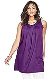 Roamans Women's Plus Size Trapeze Tunic Tank
