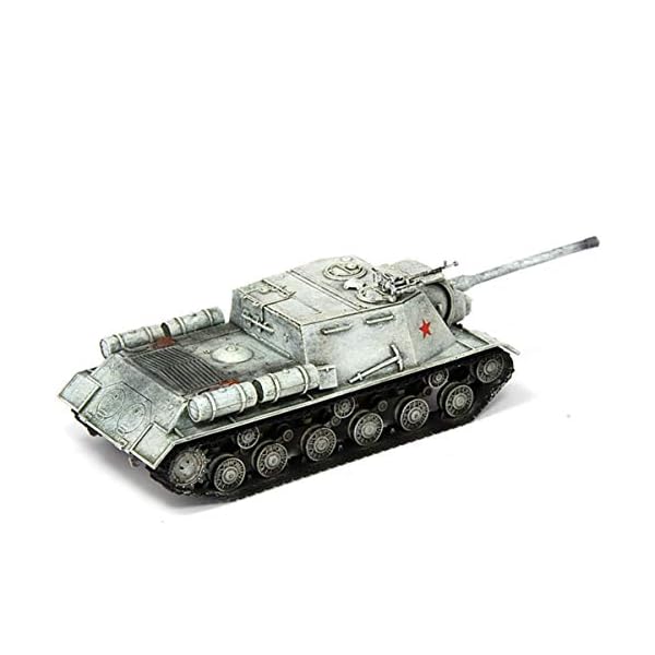 SY-Heat Tankmodelldekoration, Gepanzerter Tankmodell ISU-122 Snow Painting Tank Replik 1/72 Military Collection… – Bild 3