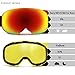 ZIONOR XA Ski Snowboard Snow Goggles for Men Women Anti-fog UV Protection Spherical Dual Lens Design